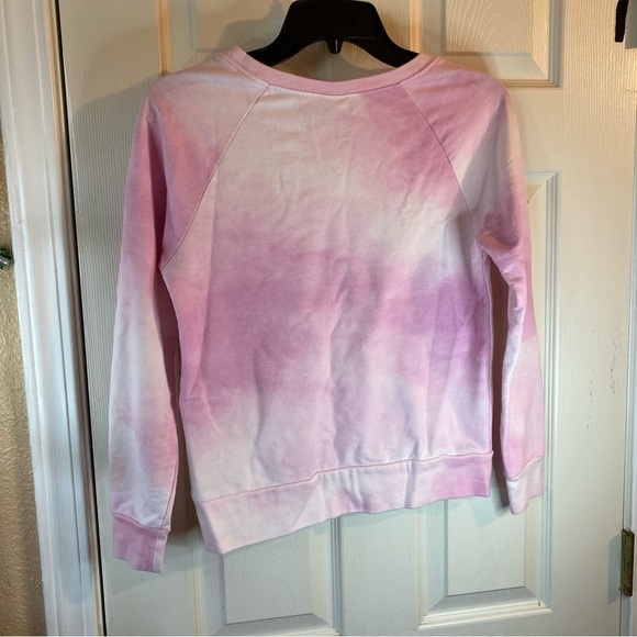 DC Women Juniors 3-5 S Sweatshirt Pullover Crew Neck Wonder Woman Tie Dye Pink - Picture 7 of 12